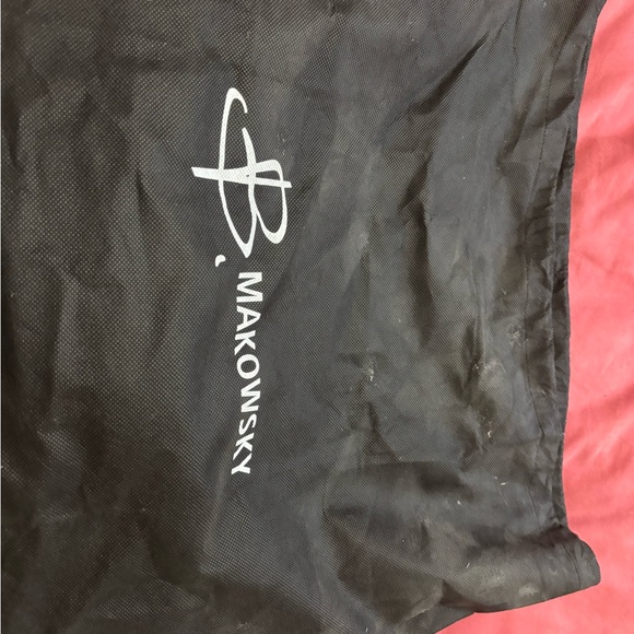 B. Makowsky Black Leather Shoulder Bag - Picture 6 of 10